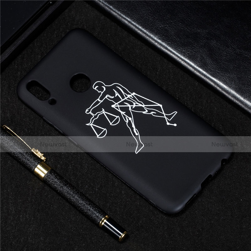 Silicone Candy Rubber Gel Constellation Soft Case Cover S06 for Huawei Enjoy 9 Plus Black