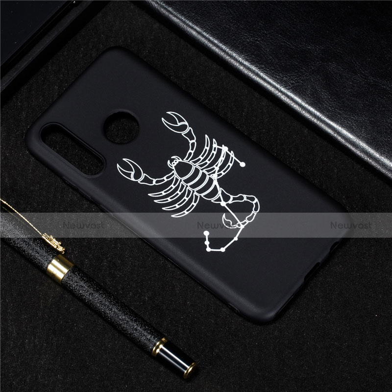 Silicone Candy Rubber Gel Constellation Soft Case Cover S09 for Huawei P30 Lite Black