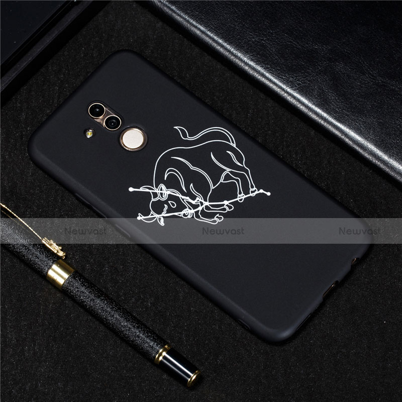 Silicone Candy Rubber Gel Constellation Soft Case Cover S10 for Huawei Mate 20 Lite Black