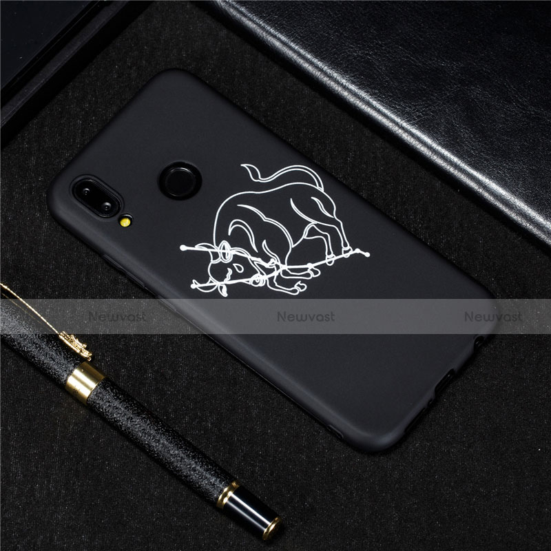 Silicone Candy Rubber Gel Constellation Soft Case Cover S10 for Huawei Nova 3e Black