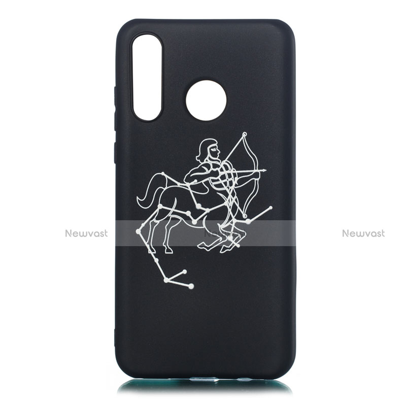 Silicone Candy Rubber Gel Constellation Soft Case Cover S10 for Huawei P30 Lite Black