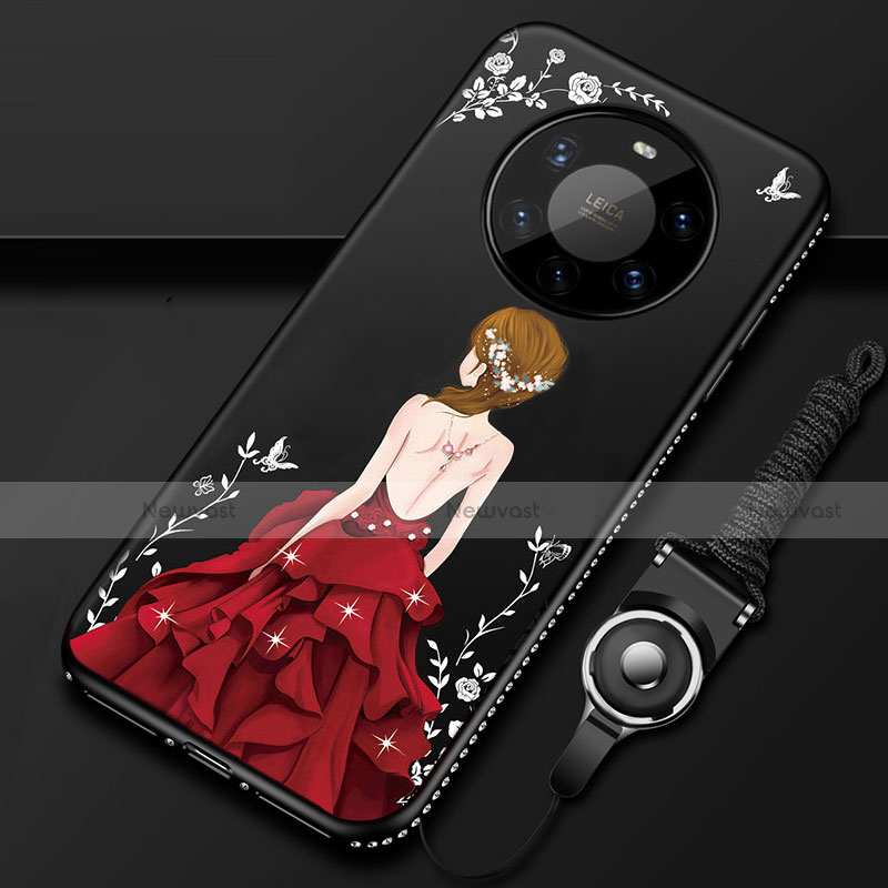 Silicone Candy Rubber Gel Dress Party Girl Soft Case Cover for Huawei Mate 40 Pro+ Plus