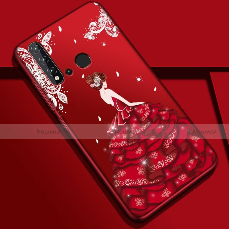 Silicone Candy Rubber Gel Dress Party Girl Soft Case Cover for Huawei Nova 5i