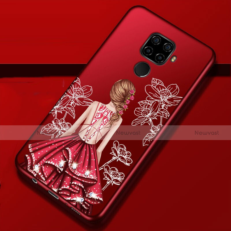 Silicone Candy Rubber Gel Dress Party Girl Soft Case Cover for Huawei Nova 5i Pro