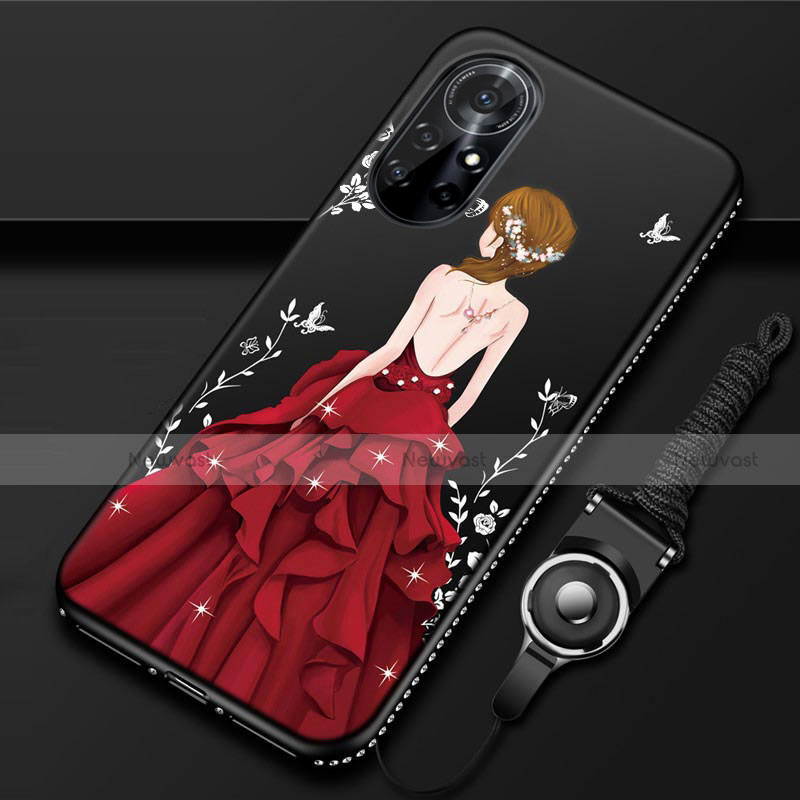Silicone Candy Rubber Gel Dress Party Girl Soft Case Cover for Huawei Nova 8 Pro 5G