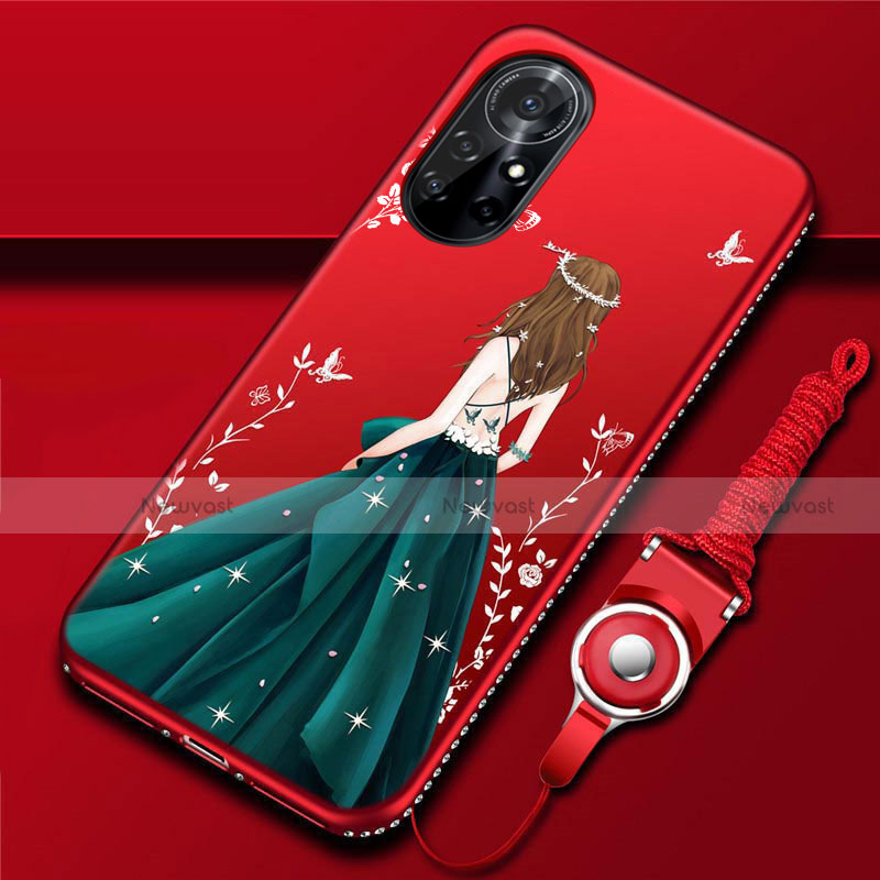 Silicone Candy Rubber Gel Dress Party Girl Soft Case Cover for Huawei Nova 8 Pro 5G