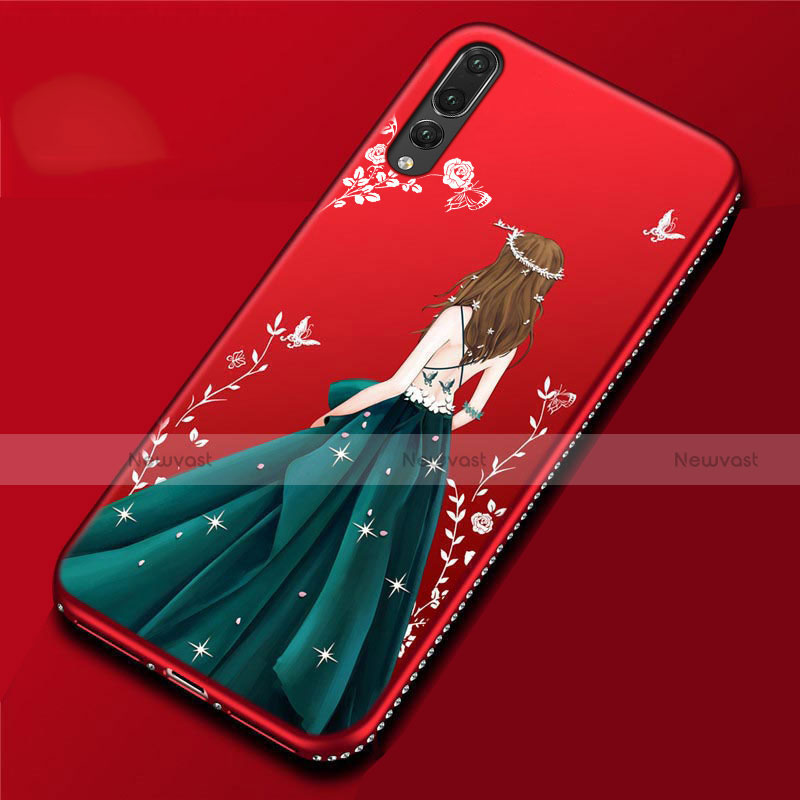 Silicone Candy Rubber Gel Dress Party Girl Soft Case Cover for Huawei P20 Pro