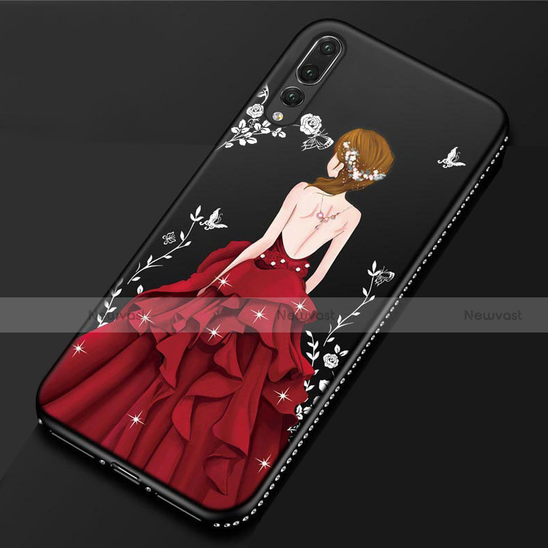 Silicone Candy Rubber Gel Dress Party Girl Soft Case Cover for Huawei P20 Pro