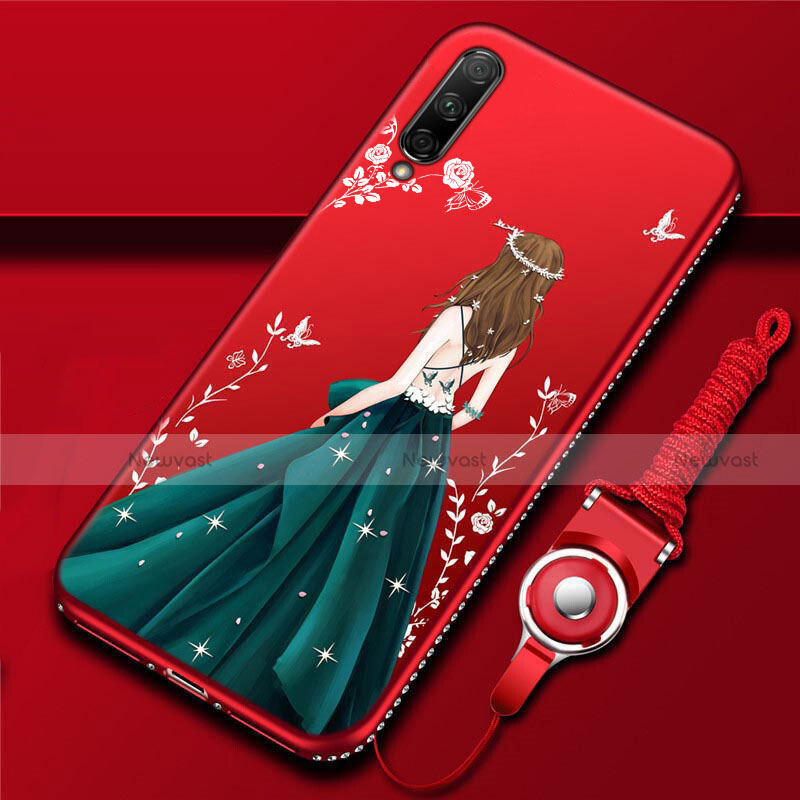 Silicone Candy Rubber Gel Dress Party Girl Soft Case Cover for Huawei Y9s