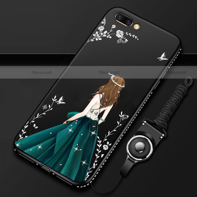 Silicone Candy Rubber Gel Dress Party Girl Soft Case Cover for Oppo A12e