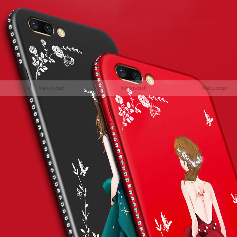 Silicone Candy Rubber Gel Dress Party Girl Soft Case Cover for Oppo A12e