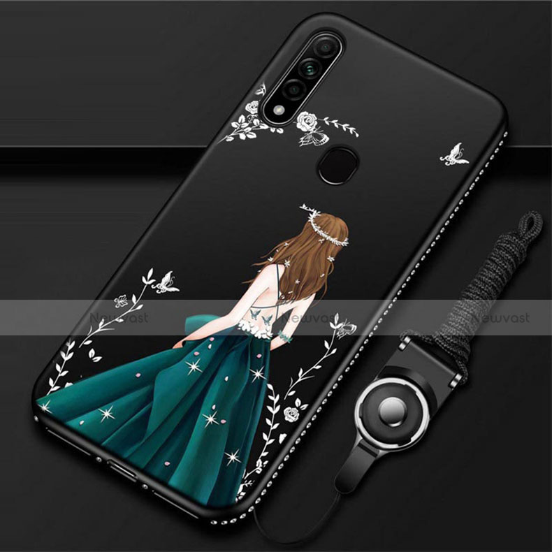 Silicone Candy Rubber Gel Dress Party Girl Soft Case Cover for Oppo A8