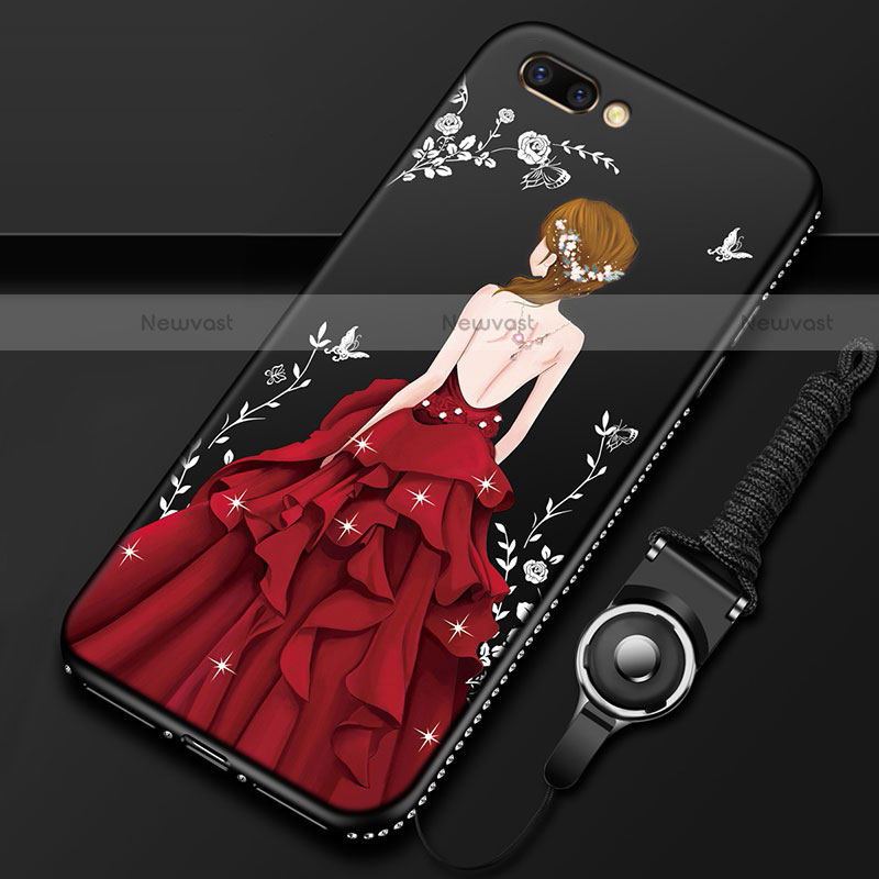 Silicone Candy Rubber Gel Dress Party Girl Soft Case Cover for Oppo AX5
