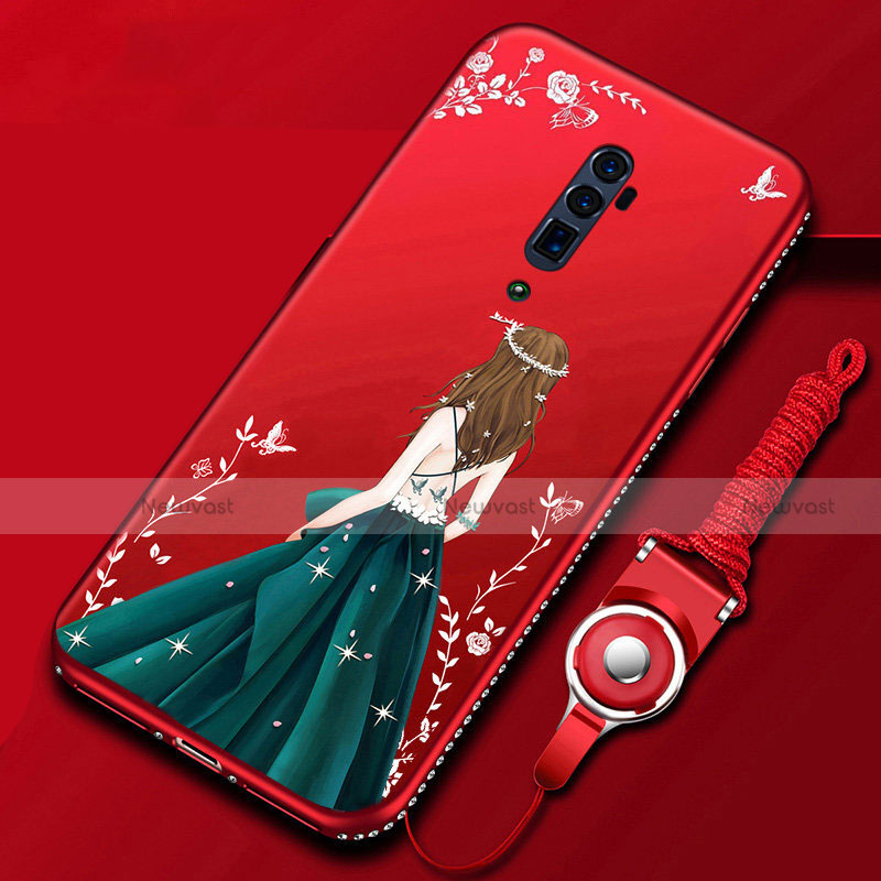 Silicone Candy Rubber Gel Dress Party Girl Soft Case Cover for Oppo Reno 10X Zoom