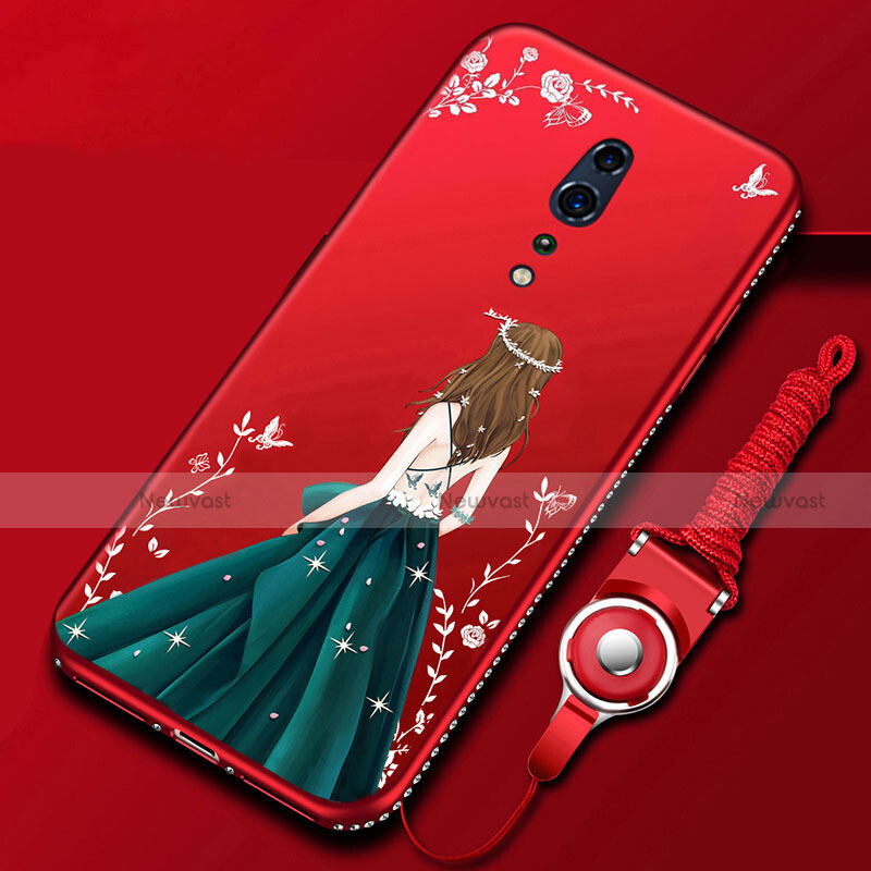 Silicone Candy Rubber Gel Dress Party Girl Soft Case Cover for Oppo Reno Z