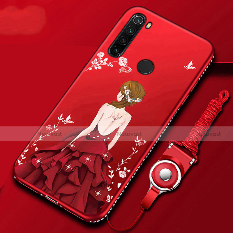 Silicone Candy Rubber Gel Dress Party Girl Soft Case Cover for Xiaomi Redmi Note 8 (2021)