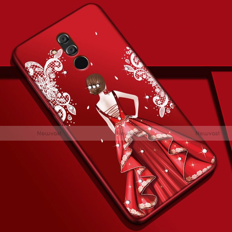 Silicone Candy Rubber Gel Dress Party Girl Soft Case Cover H03 for Huawei Mate 20 Lite Mixed