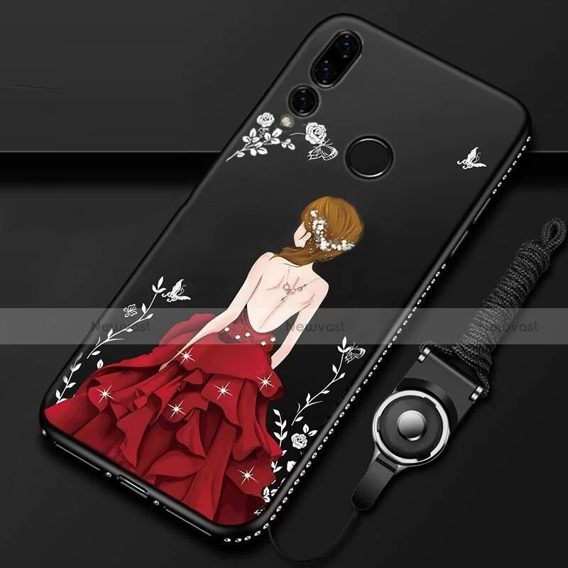 Silicone Candy Rubber Gel Dress Party Girl Soft Case Cover K01 for Huawei Honor 20 Lite