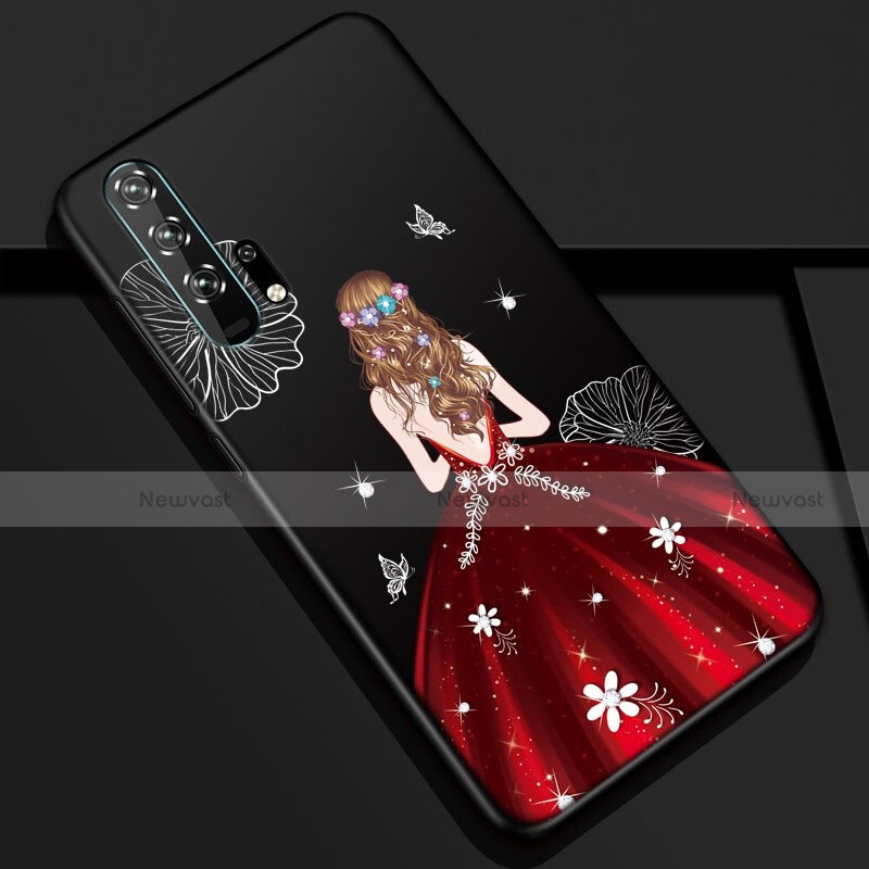 Silicone Candy Rubber Gel Dress Party Girl Soft Case Cover K01 for Huawei Honor 20 Pro