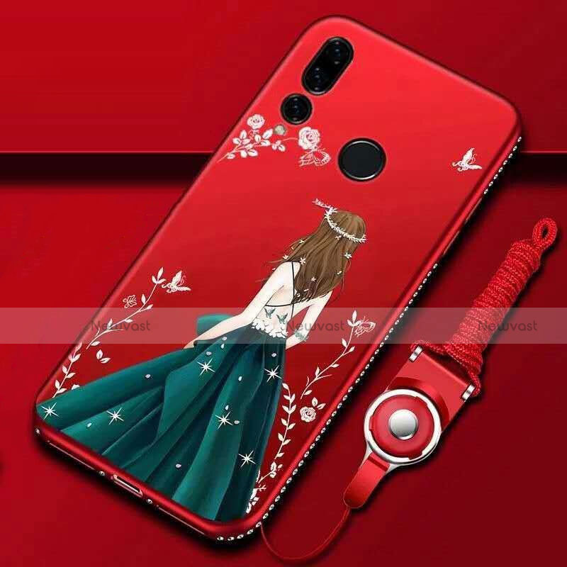 Silicone Candy Rubber Gel Dress Party Girl Soft Case Cover K01 for Huawei Honor 20i