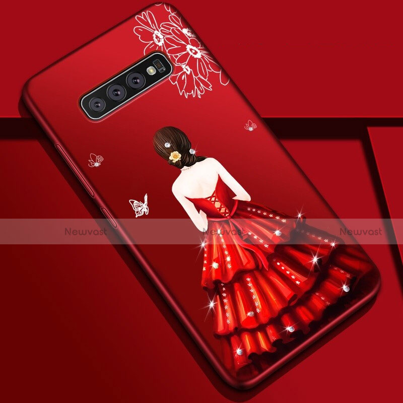 Silicone Candy Rubber Gel Dress Party Girl Soft Case Cover K01 for Samsung Galaxy S10 5G