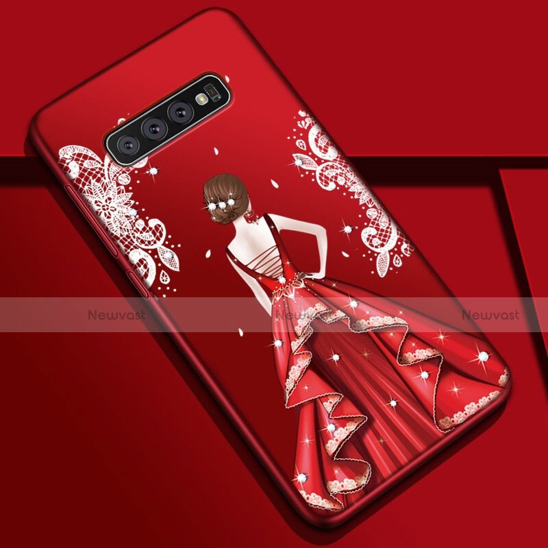 Silicone Candy Rubber Gel Dress Party Girl Soft Case Cover K01 for Samsung Galaxy S10 5G Mixed