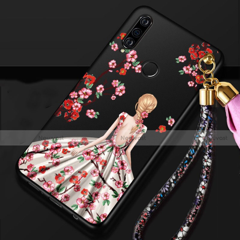 Silicone Candy Rubber Gel Dress Party Girl Soft Case Cover K02 for Huawei P30 Lite