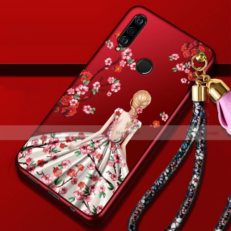 Silicone Candy Rubber Gel Dress Party Girl Soft Case Cover K02 for Huawei P30 Lite New Edition