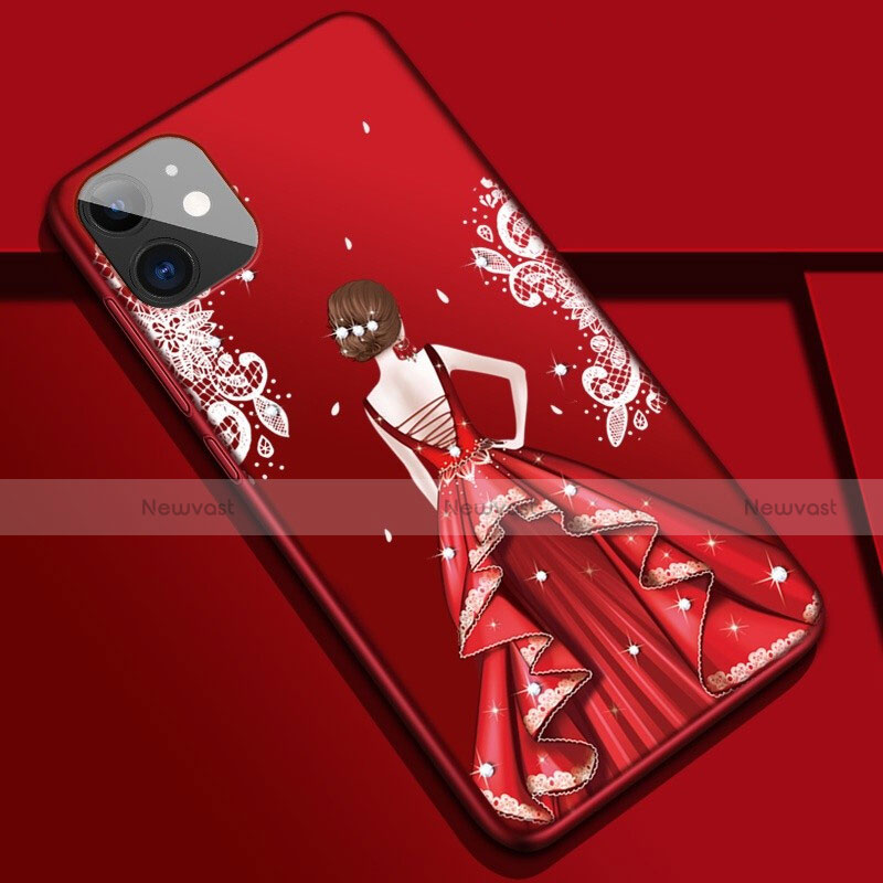 Silicone Candy Rubber Gel Dress Party Girl Soft Case Cover M02 for Apple iPhone 11