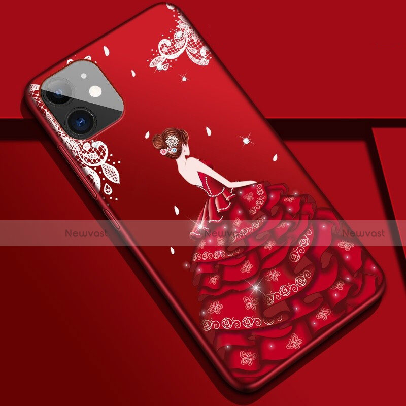 Silicone Candy Rubber Gel Dress Party Girl Soft Case Cover M02 for Apple iPhone 11