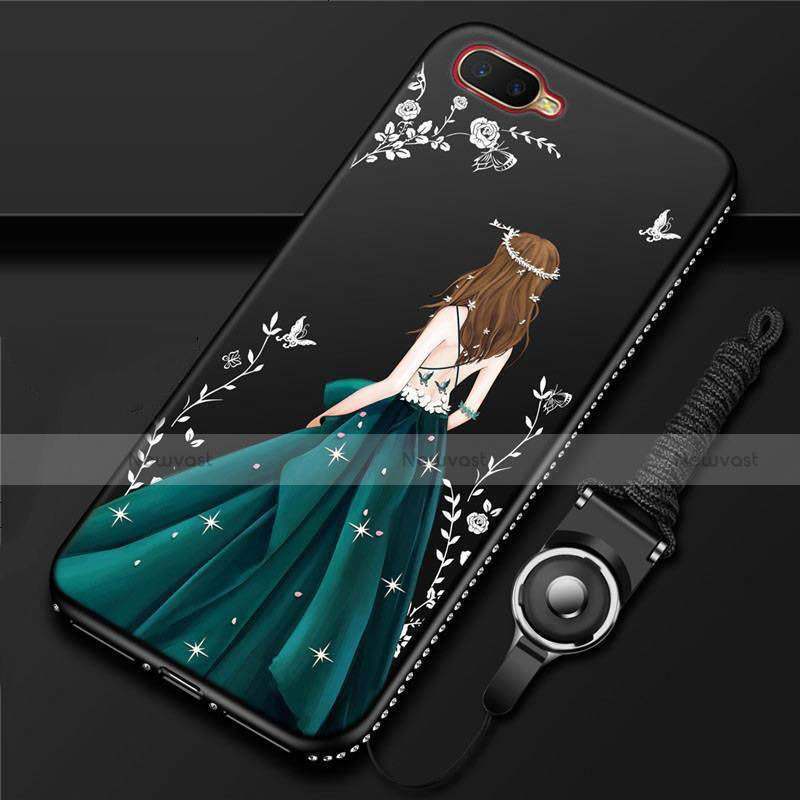Silicone Candy Rubber Gel Dress Party Girl Soft Case Cover M02 for Oppo RX17 Neo