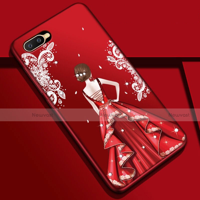 Silicone Candy Rubber Gel Dress Party Girl Soft Case Cover M04 for Oppo R17 Neo