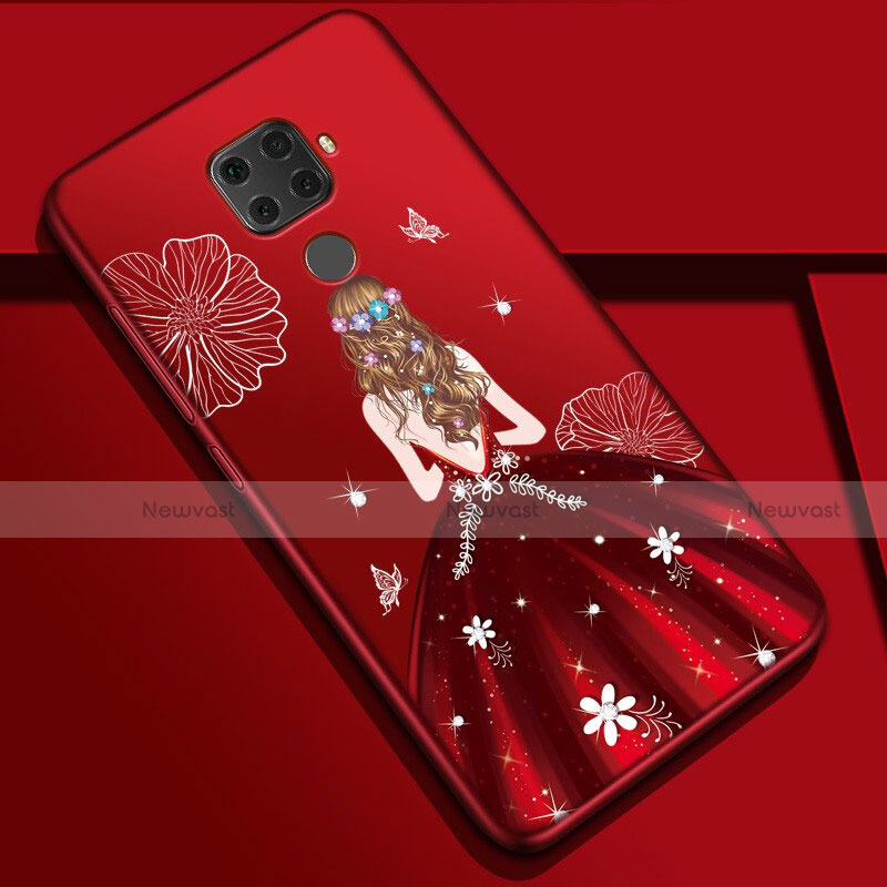Silicone Candy Rubber Gel Dress Party Girl Soft Case Cover S01 for Huawei Nova 5i Pro
