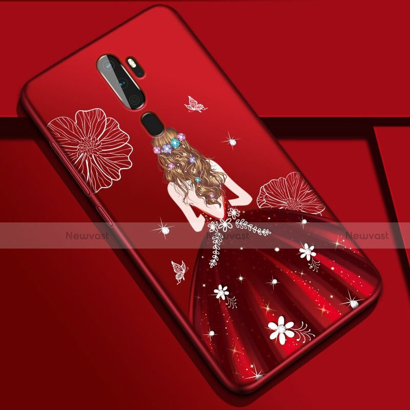 Silicone Candy Rubber Gel Dress Party Girl Soft Case Cover S01 for Oppo A9 (2020)