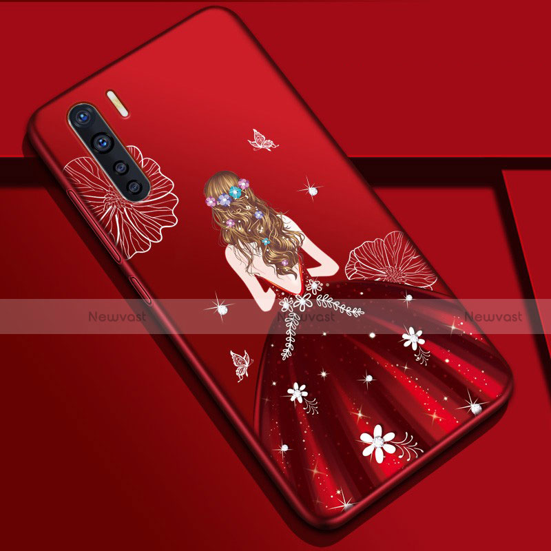 Silicone Candy Rubber Gel Dress Party Girl Soft Case Cover S01 for Oppo A91