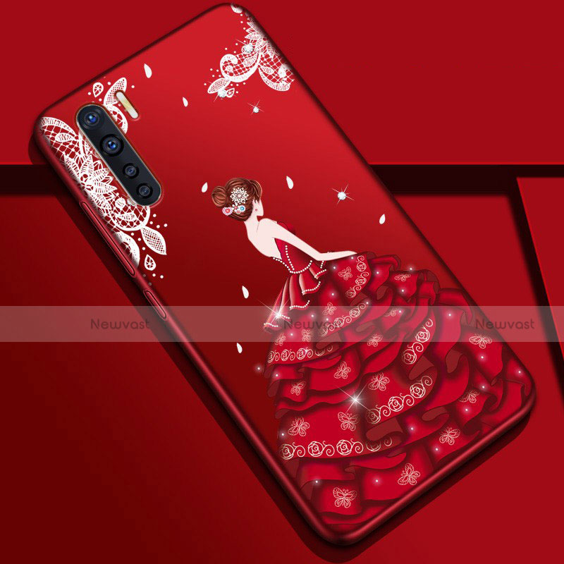 Silicone Candy Rubber Gel Dress Party Girl Soft Case Cover S01 for Oppo A91