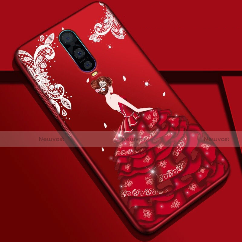 Silicone Candy Rubber Gel Dress Party Girl Soft Case Cover S01 for Oppo R17 Pro