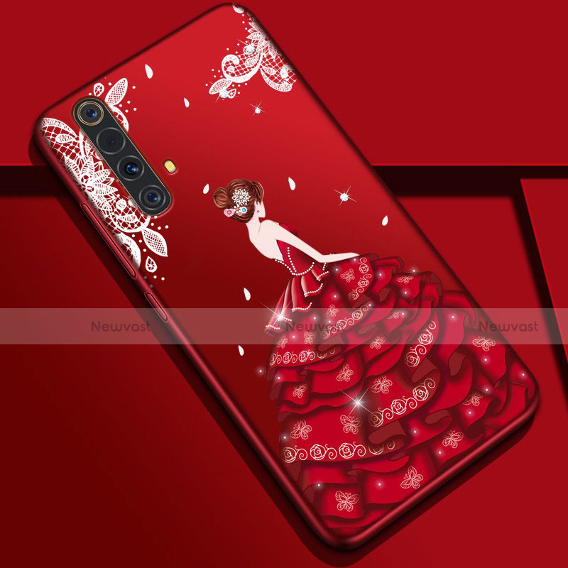 Silicone Candy Rubber Gel Dress Party Girl Soft Case Cover S01 for Realme X50 5G