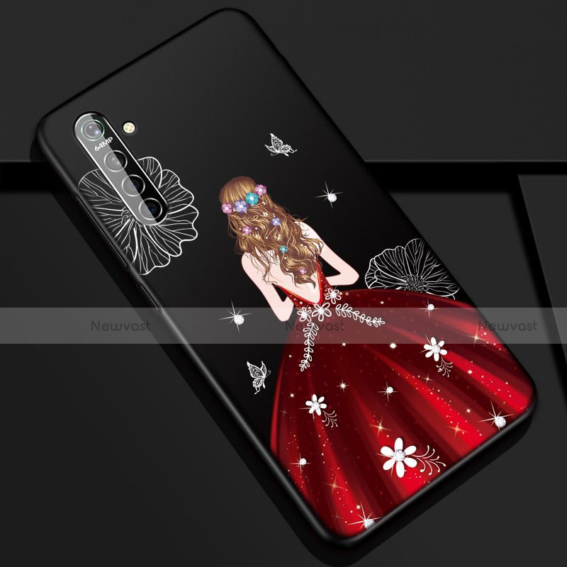 Silicone Candy Rubber Gel Dress Party Girl Soft Case Cover S01 for Realme XT