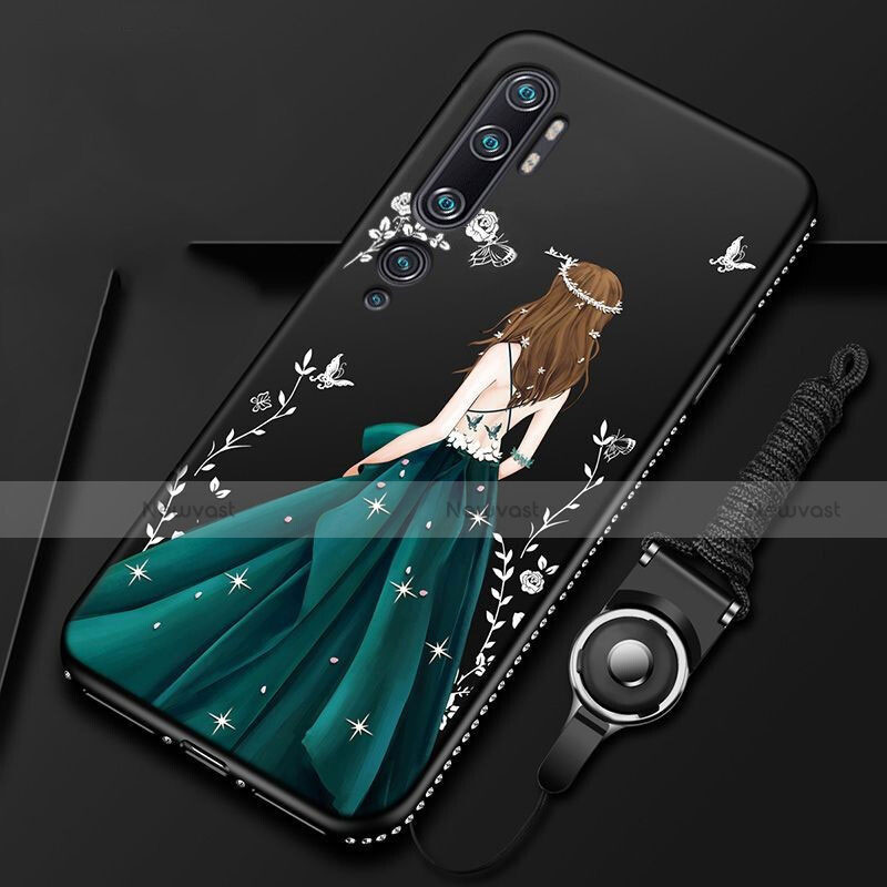 Silicone Candy Rubber Gel Dress Party Girl Soft Case Cover S01 for Xiaomi Mi Note 10 Pro
