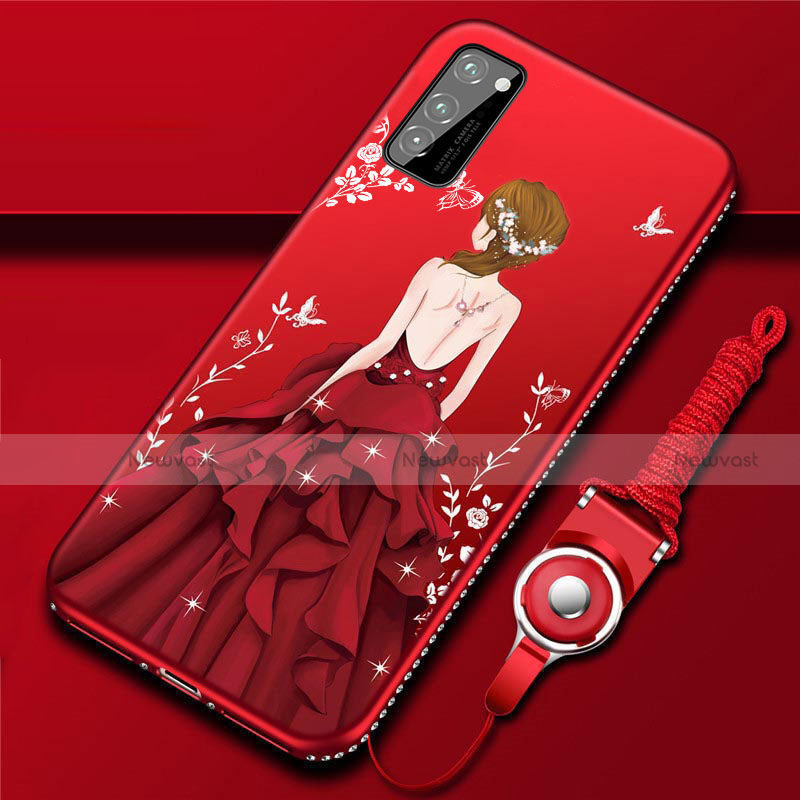 Silicone Candy Rubber Gel Dress Party Girl Soft Case Cover S03 for Huawei Honor View 30 Pro 5G