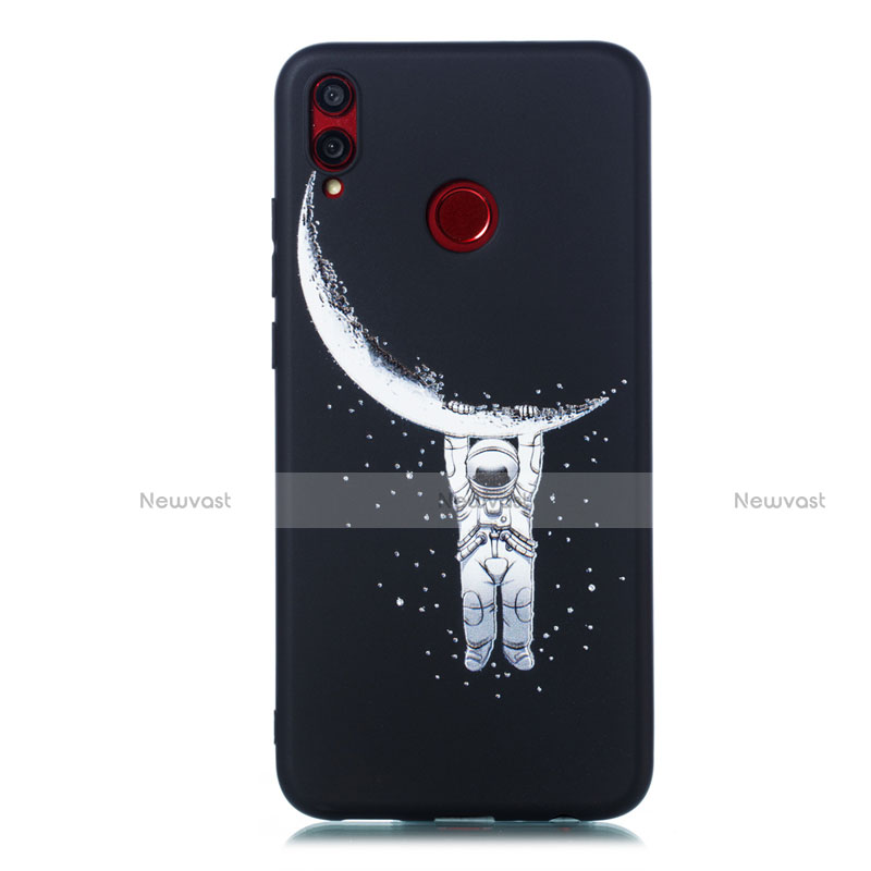 Silicone Candy Rubber Gel Fashionable Pattern Soft Case Cover for Huawei Honor 8X Black