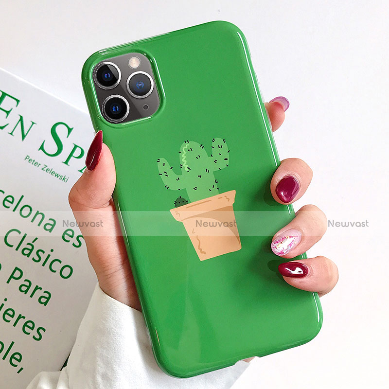 Silicone Candy Rubber Gel Fashionable Pattern Soft Case Cover H01 for Apple iPhone 11 Pro Max Green