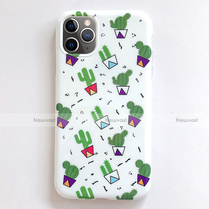 Silicone Candy Rubber Gel Fashionable Pattern Soft Case Cover H01 for Apple iPhone 11 Pro Max White