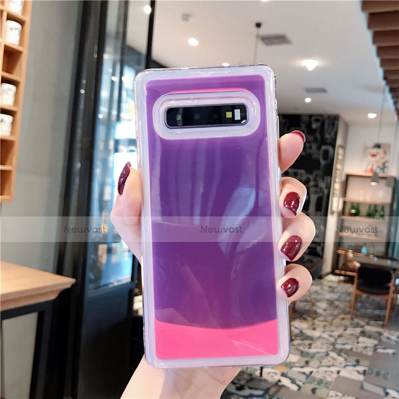 Silicone Candy Rubber Gel Fashionable Pattern Soft Case Cover K01 for Samsung Galaxy S10 Plus Purple