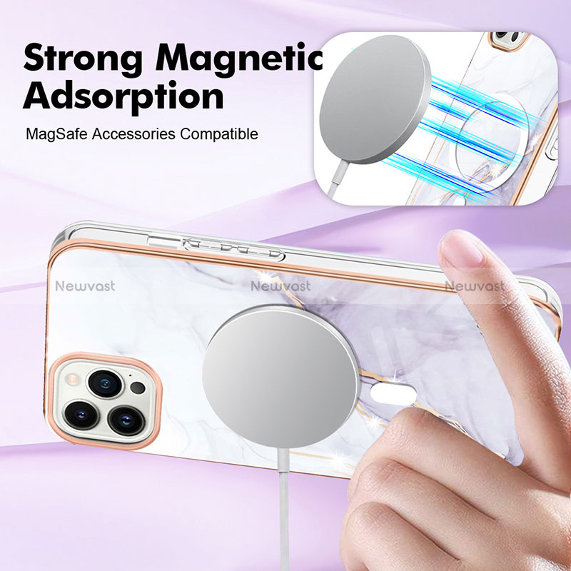 Silicone Candy Rubber Gel Fashionable Pattern Soft Case Cover Mag-Safe Magnetic for Apple iPhone 13 Pro