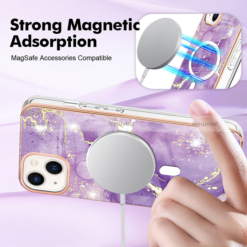 Silicone Candy Rubber Gel Fashionable Pattern Soft Case Cover Mag-Safe Magnetic for Apple iPhone 15