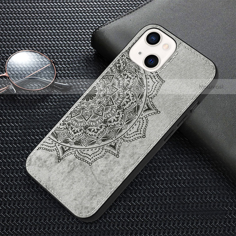 Silicone Candy Rubber Gel Fashionable Pattern Soft Case Cover S01 for Apple iPhone 14 Plus Gray
