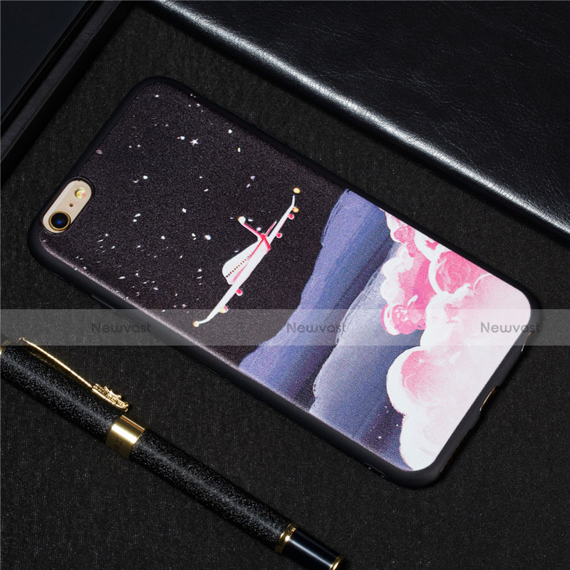 Silicone Candy Rubber Gel Fashionable Pattern Soft Case Cover S01 for Apple iPhone 6 Plus