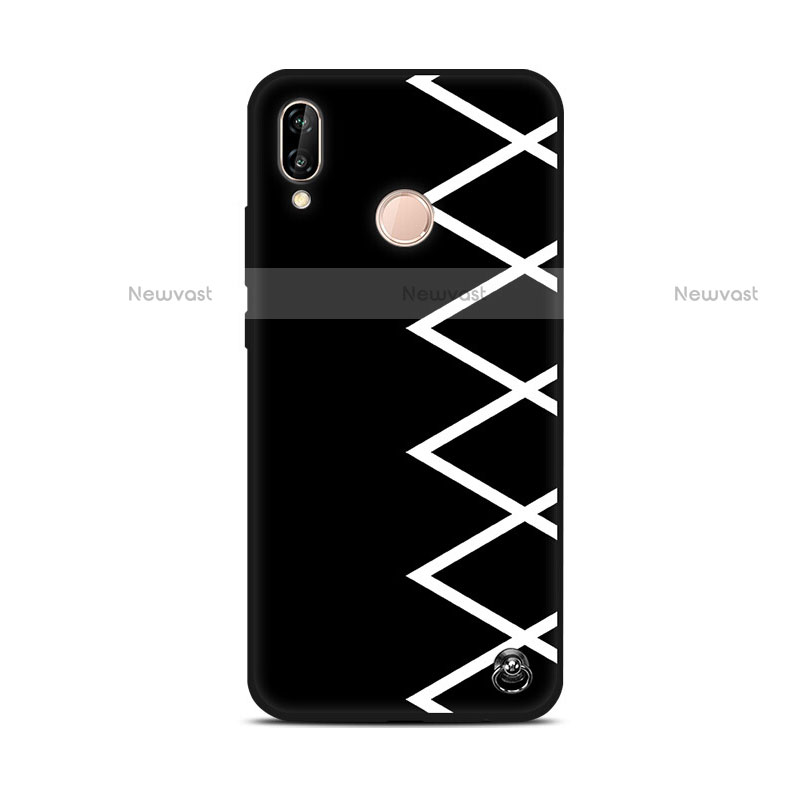 Silicone Candy Rubber Gel Fashionable Pattern Soft Case Cover S01 for Huawei P20 Lite